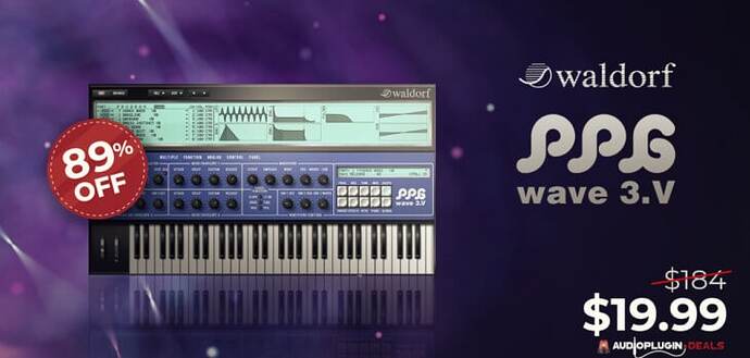 Get 89% OFF Waldorf PPG Wave 3.V @ Audio Plugin Deals